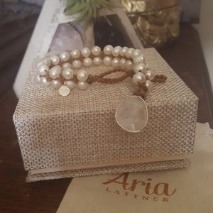 Aria Lattner Fresh Water Pearl Moonstone Bracelet